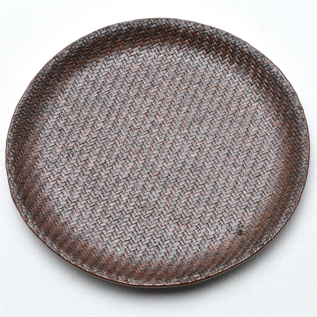 籐編圓形茶托