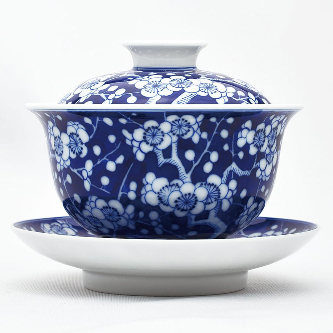 景徳鎮 蓋碗（青花磁器・折枝梅花）｜中国茶器の専門店・天香茶行