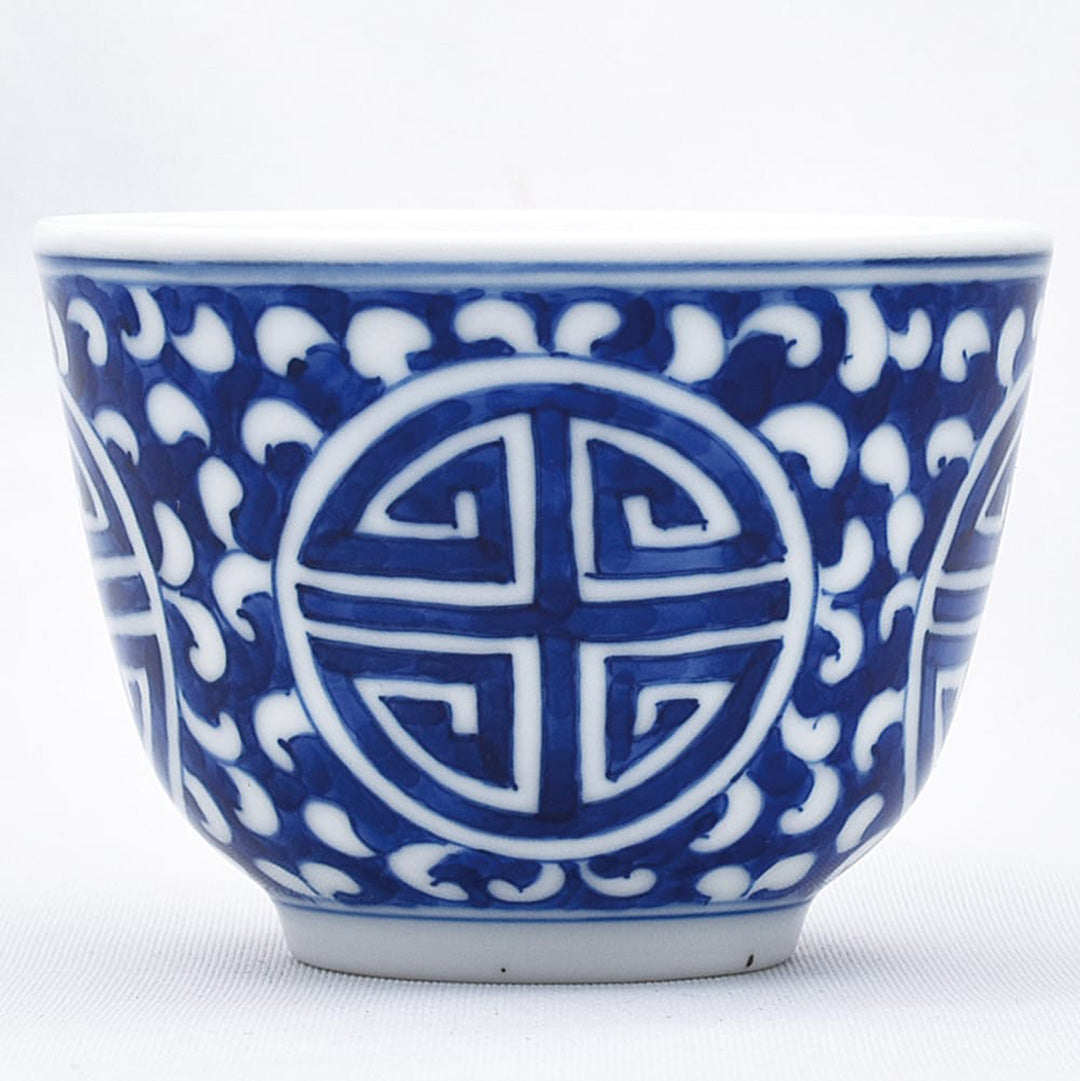 景徳鎮茶杯・青花団寿杯