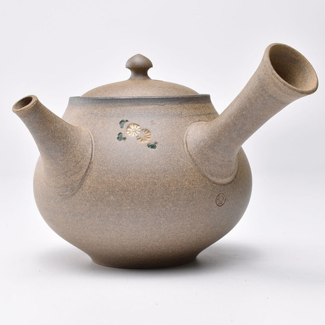 常滑焼 焼締菊 都築隆夫作