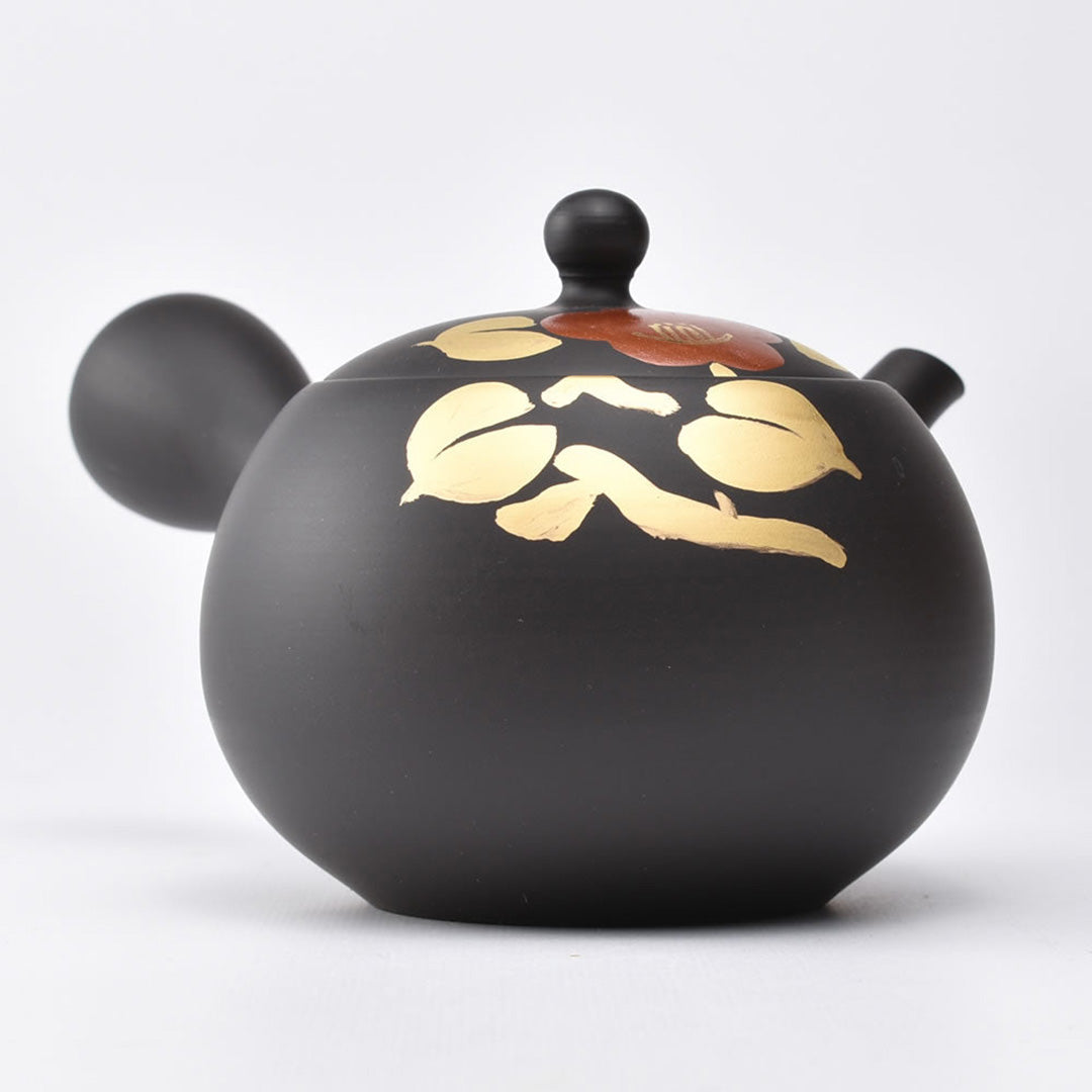 常滑焼 黒泥小丸椿 昭萌窯 鯉江桂吉作