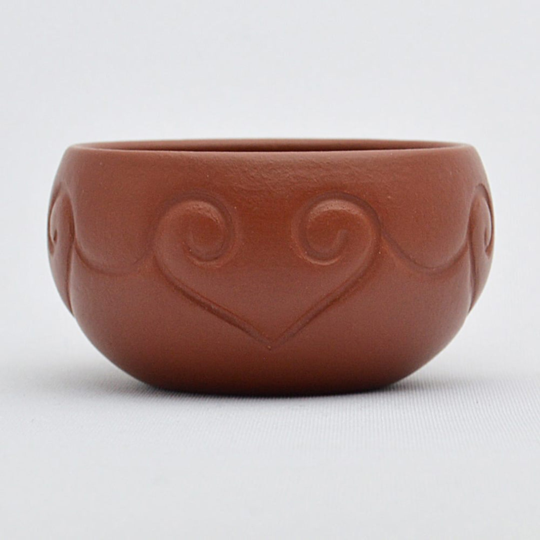 宜興紫砂 如意茶碗(赤茶)
