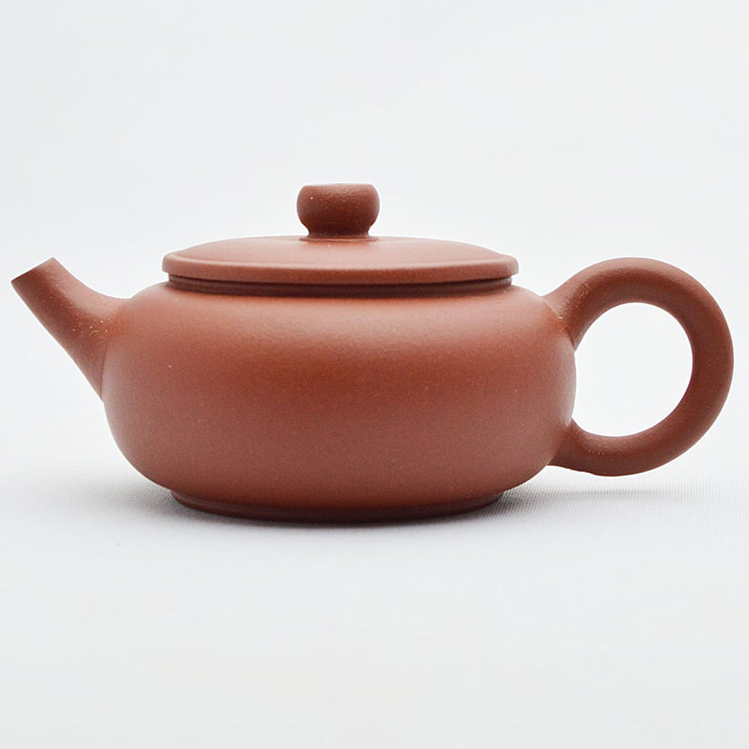 宜興紫砂壺 小扁墩(武松・赤茶)