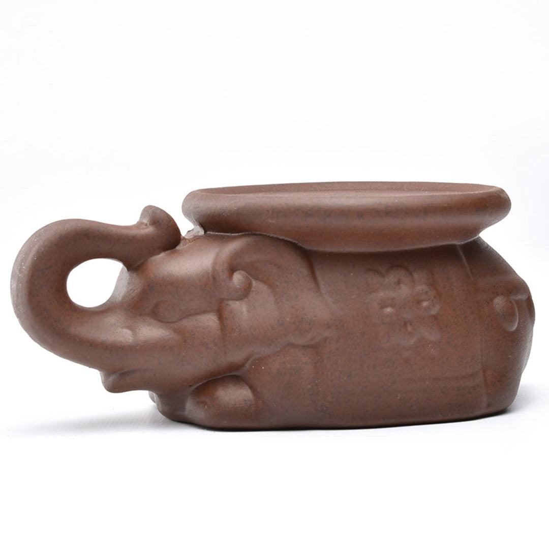 小象壺置(赤茶)・紫砂風