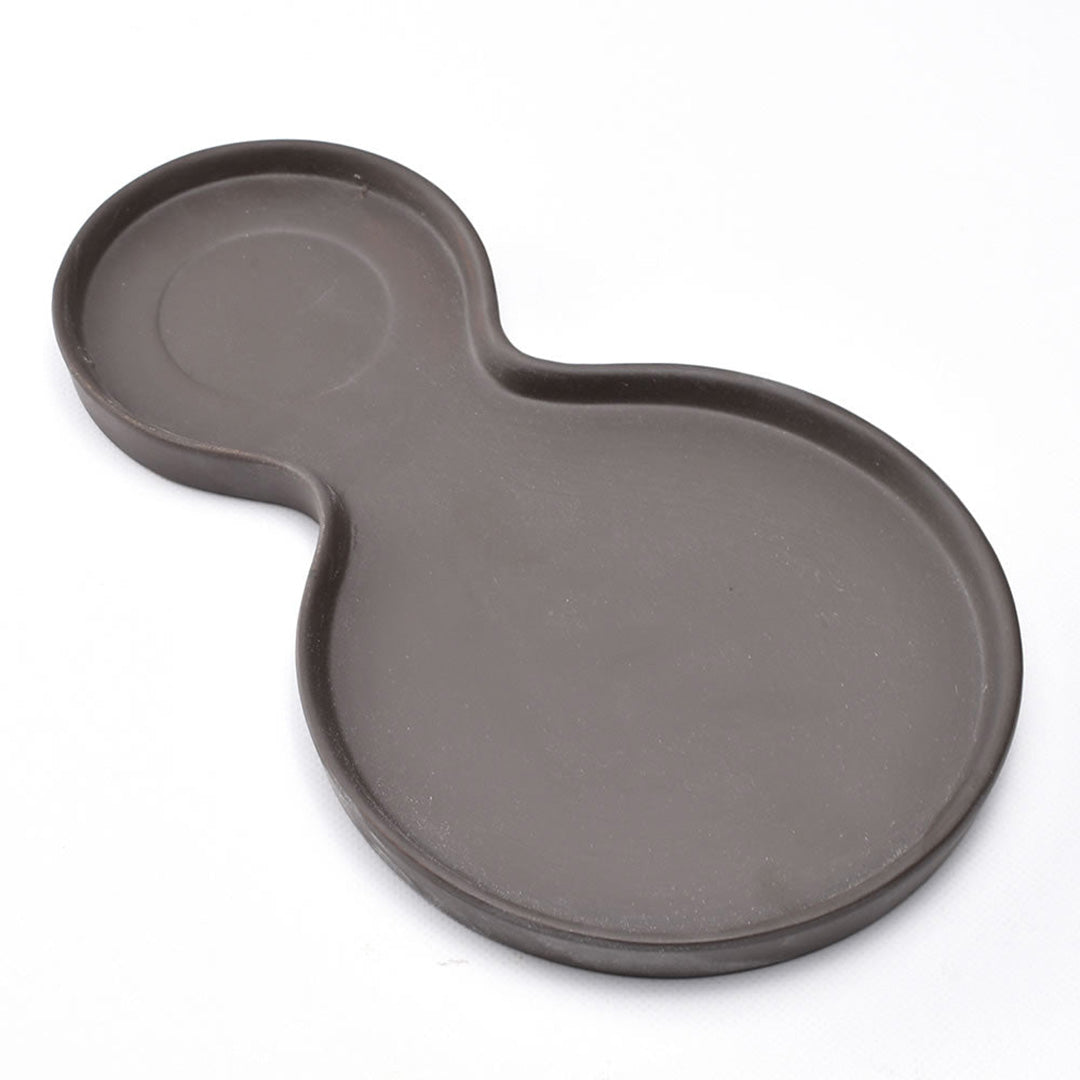 瓢箪茶托盤・紫砂風