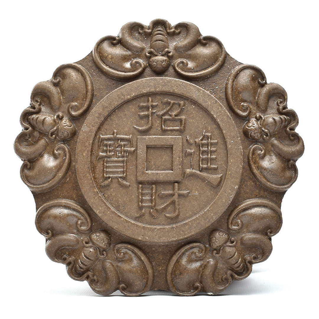 招財進宝壺置・紫砂風