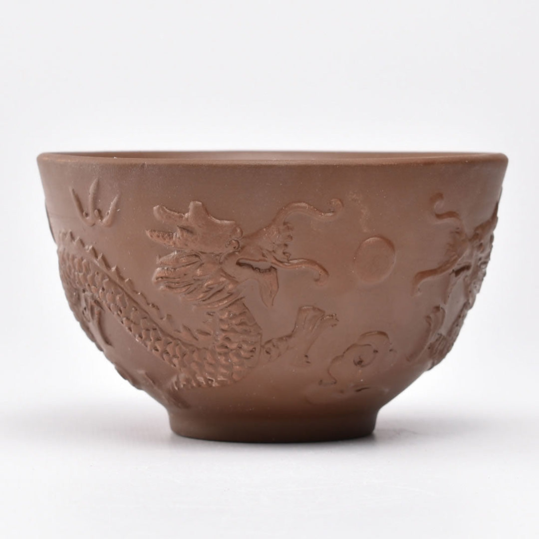 双龍茶碗・紫砂風