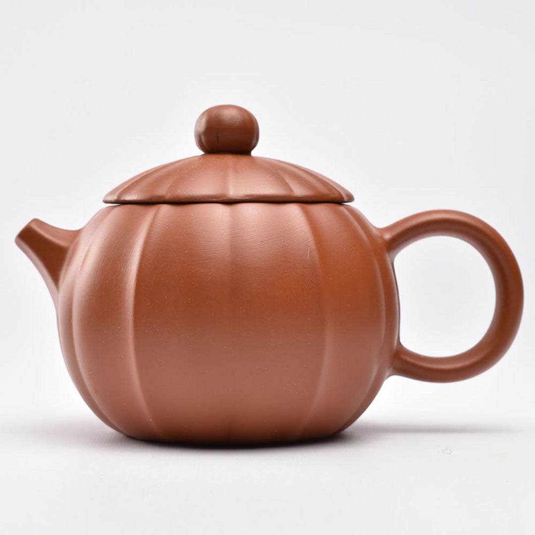 中国急須 筋紋西施壺（赤茶）・紫砂風｜中国茶器の天香茶行