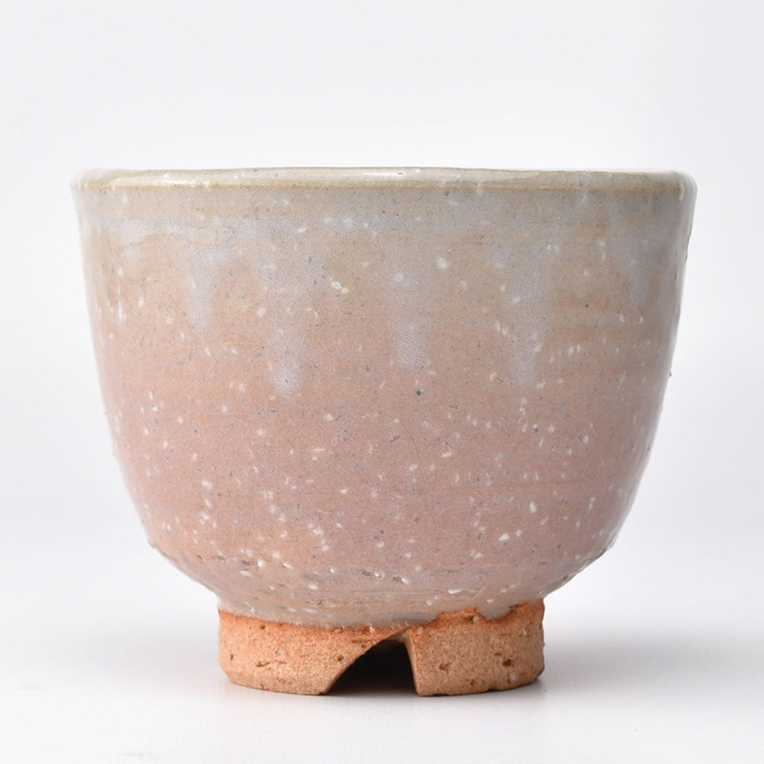 萩焼茶杯 赤 田中講平作