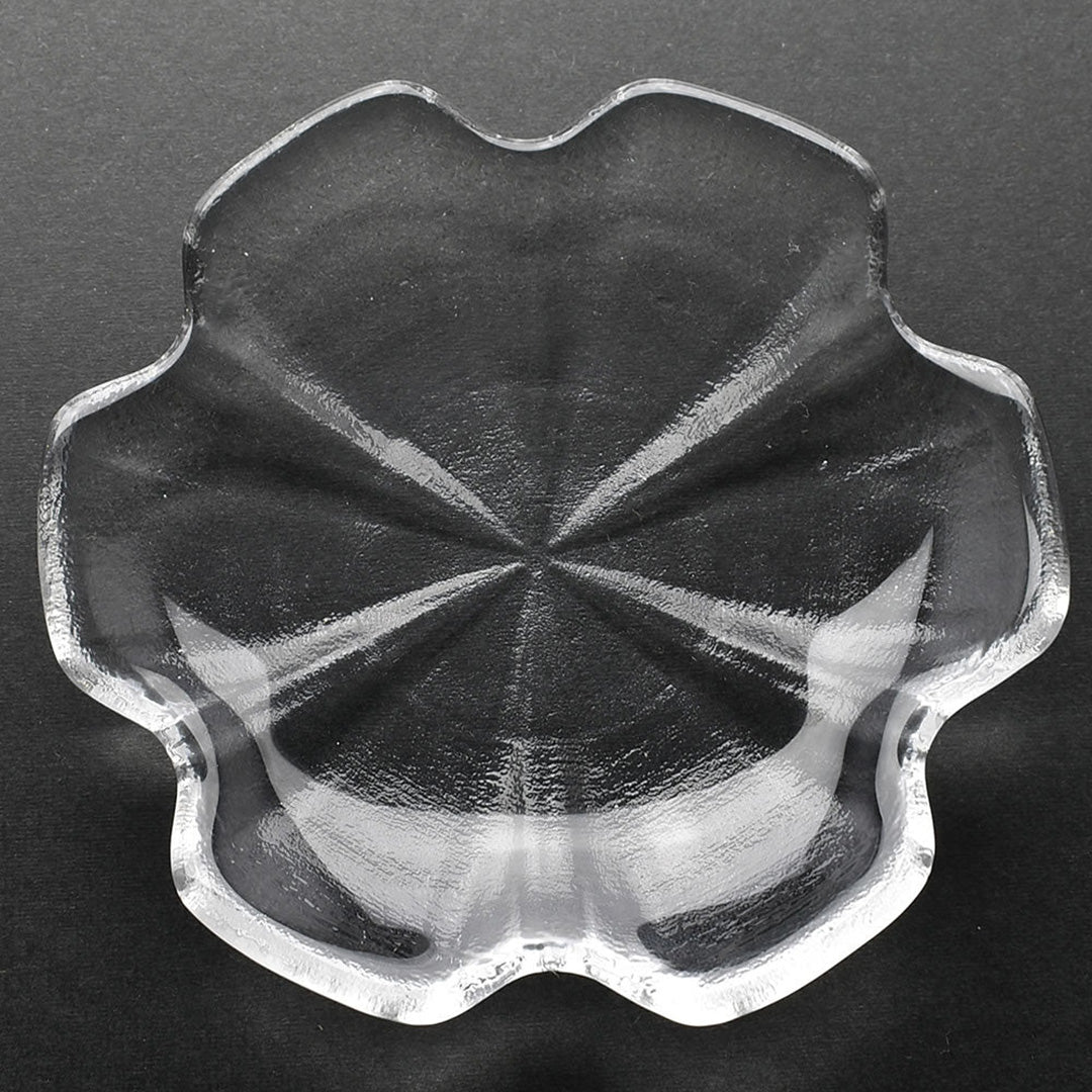 玻璃茶托(六辺花)