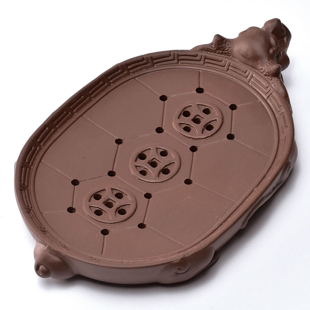 龍亀茶盤・紫砂風