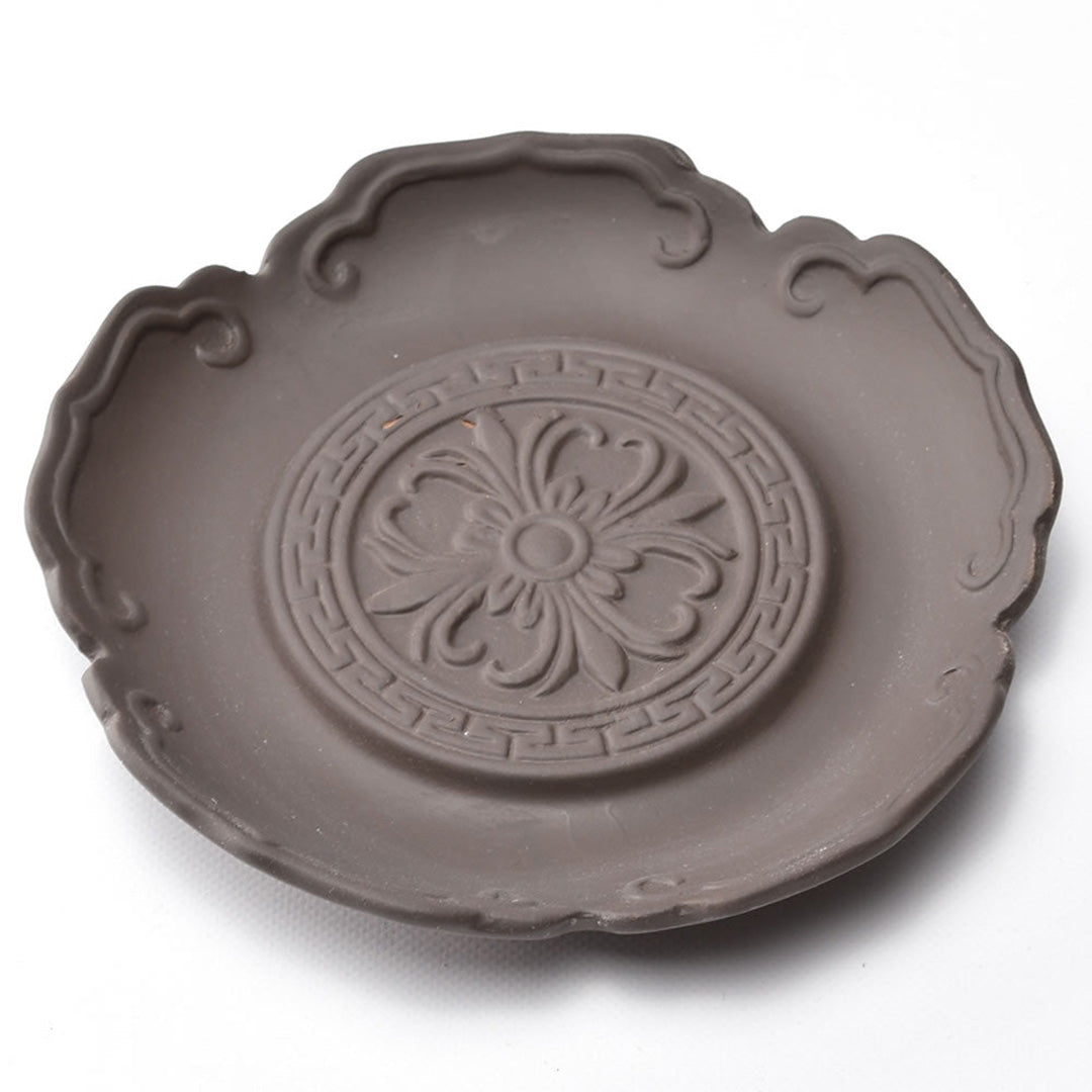 如意蘭花壺承(濃茶)・紫砂風