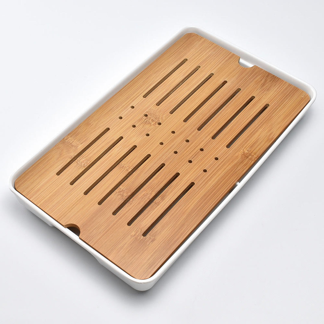 祥雲茶盤(白)【キズなど】