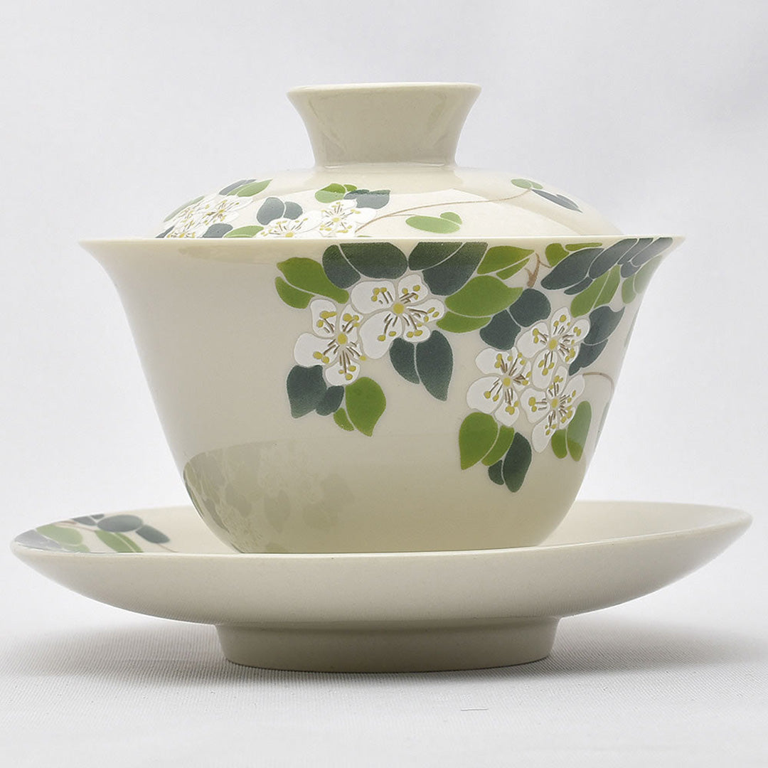 山茶花蓋碗(草木灰)