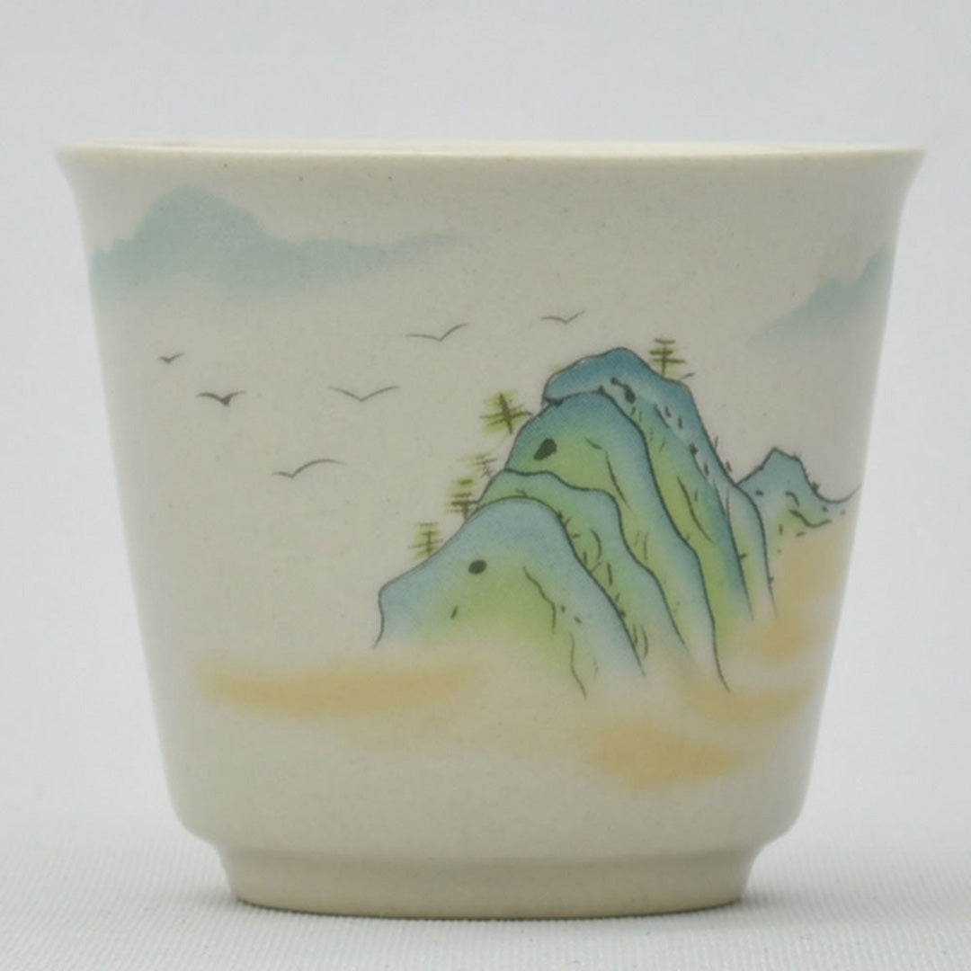 山水倣古杯