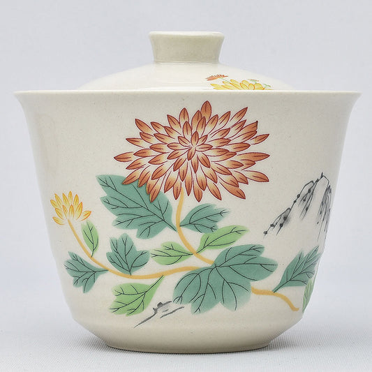 野菊花手抓蓋碗