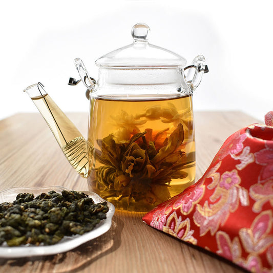ティーポットセットB(花工芸茶 烏龍茶 提梁壺)