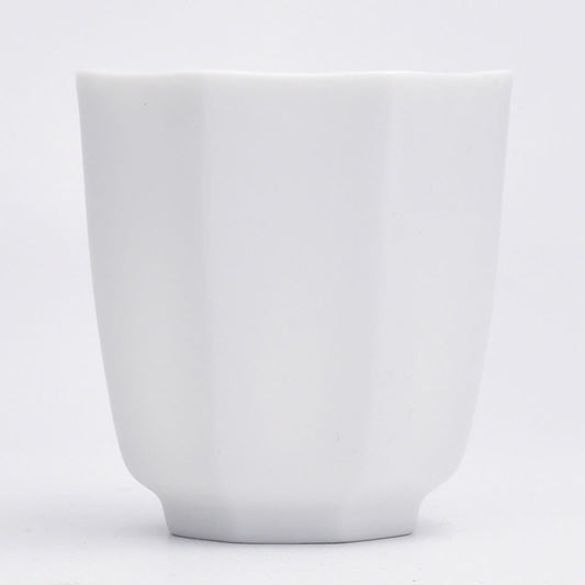 八角白杯
