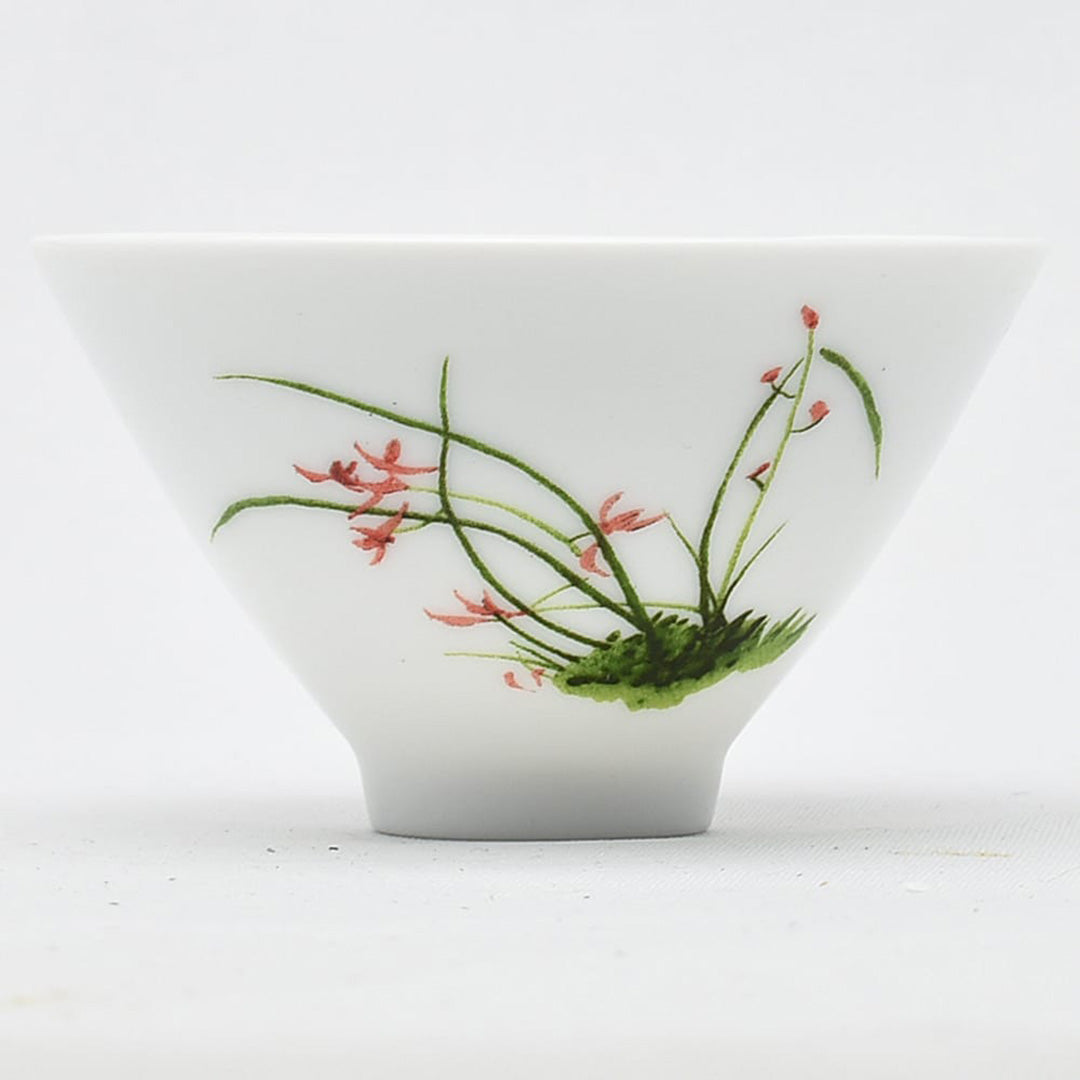 彩磁斗笠杯(蘭)