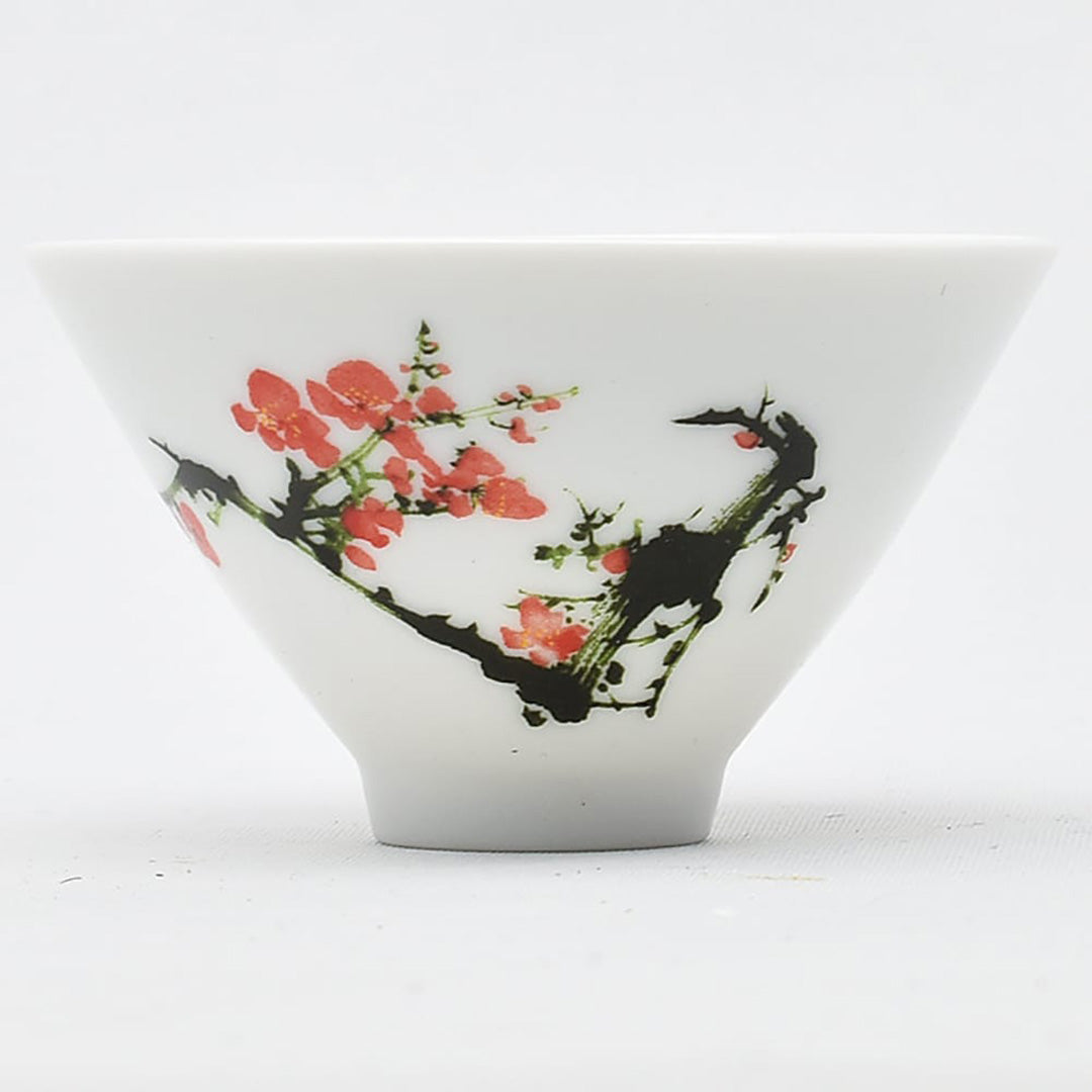 彩磁斗笠杯(梅)