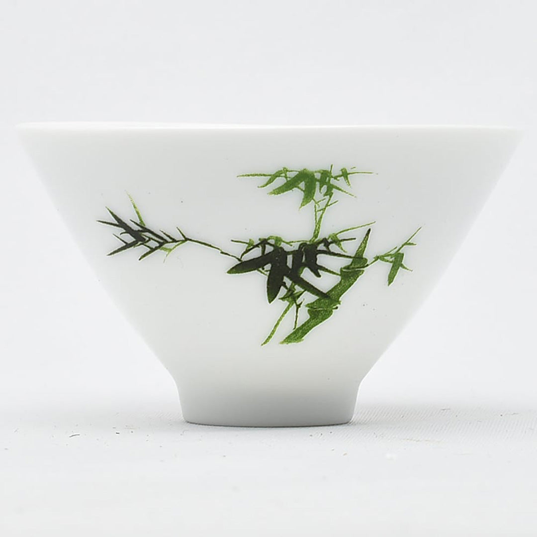 彩磁斗笠杯(竹)