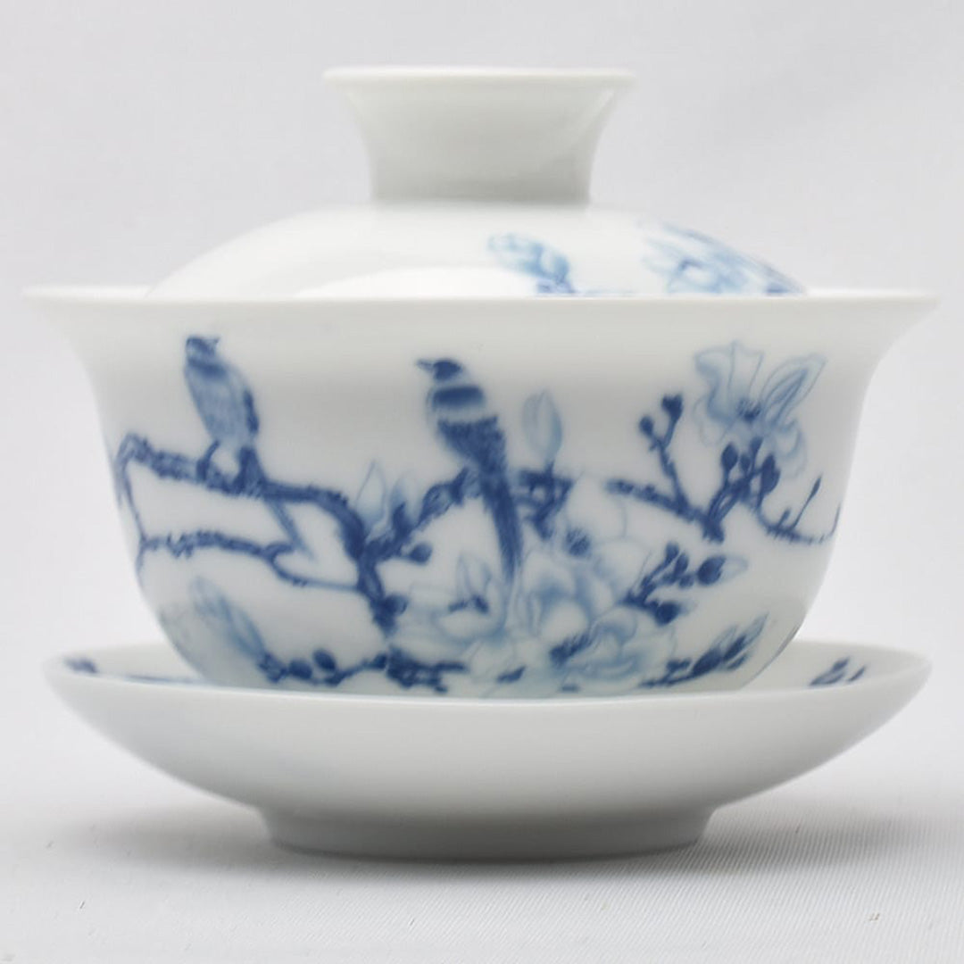 彩磁蓋碗(喜上眉梢)