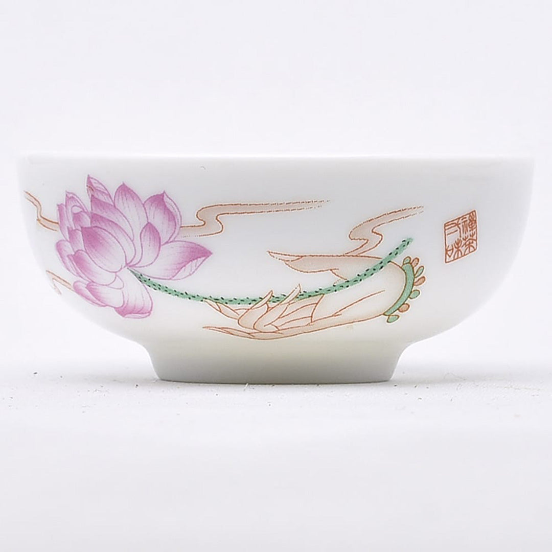 彩磁寛杯(仏手蓮花)