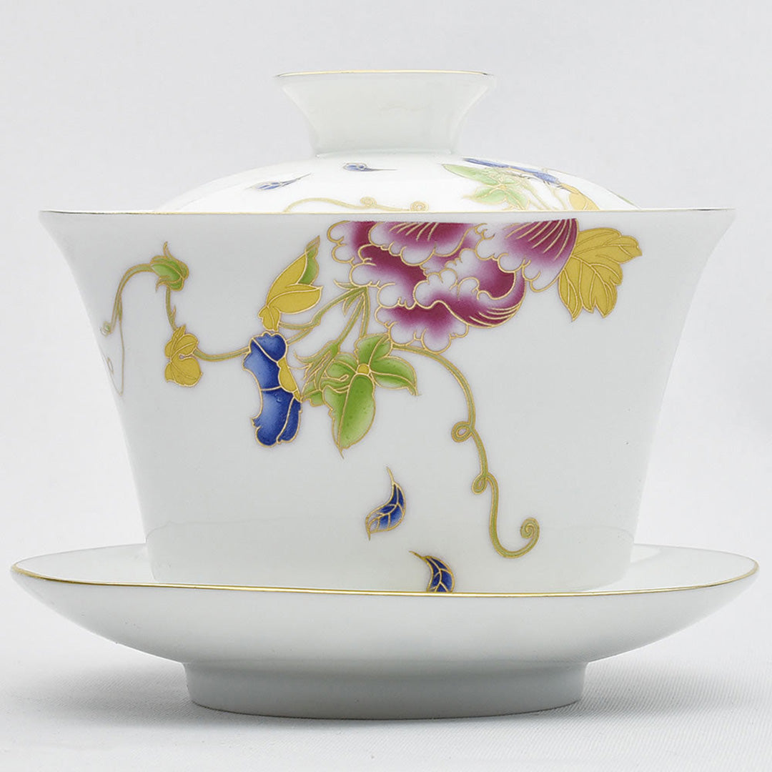 描金蓋碗(牡丹)