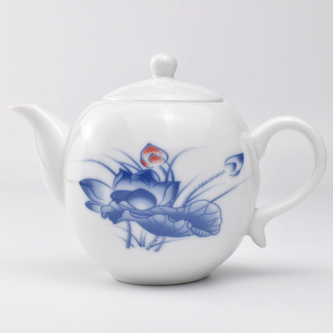 彩磁茶壺（中国急須・露珠蓮花）｜中国茶器の専門店・天香茶行