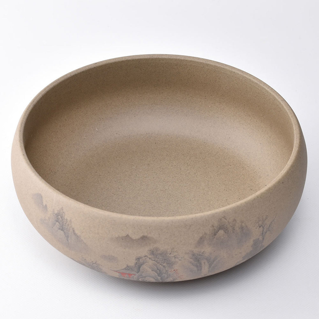 粗陶茶洗(山水)
