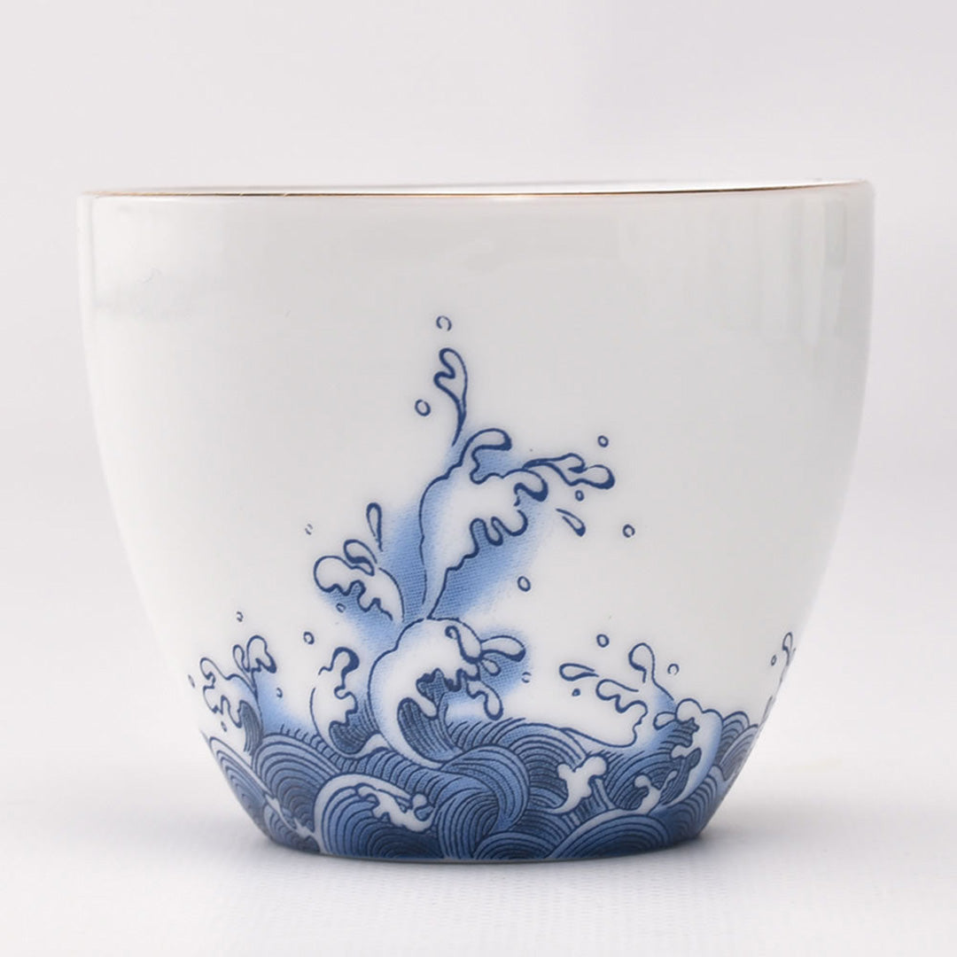 描金茶杯(波浪)