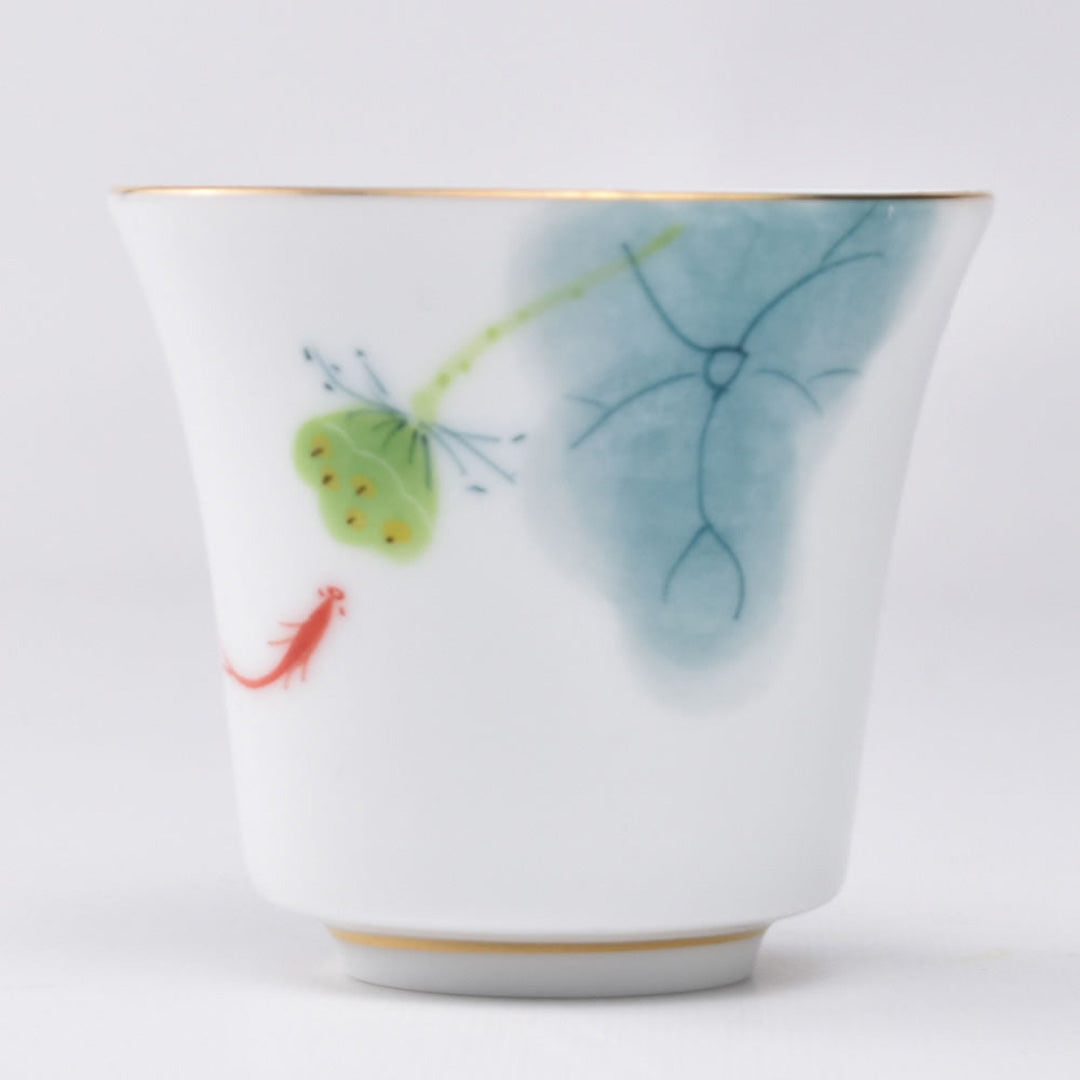 描金手絵杯・魚戯｜中国茶器専門店の通販・天香茶行