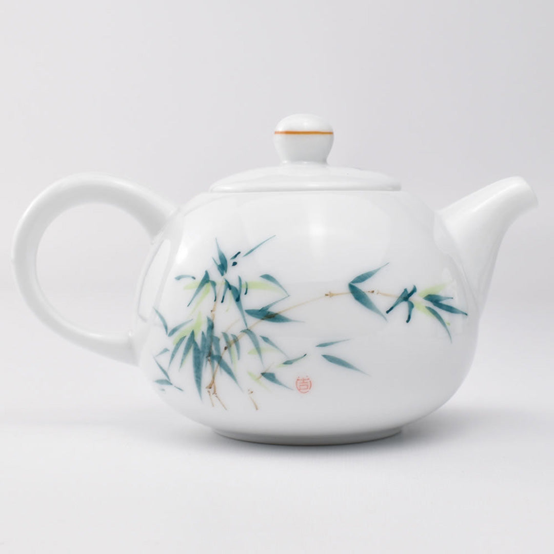 手絵茶壺(竹報平安)