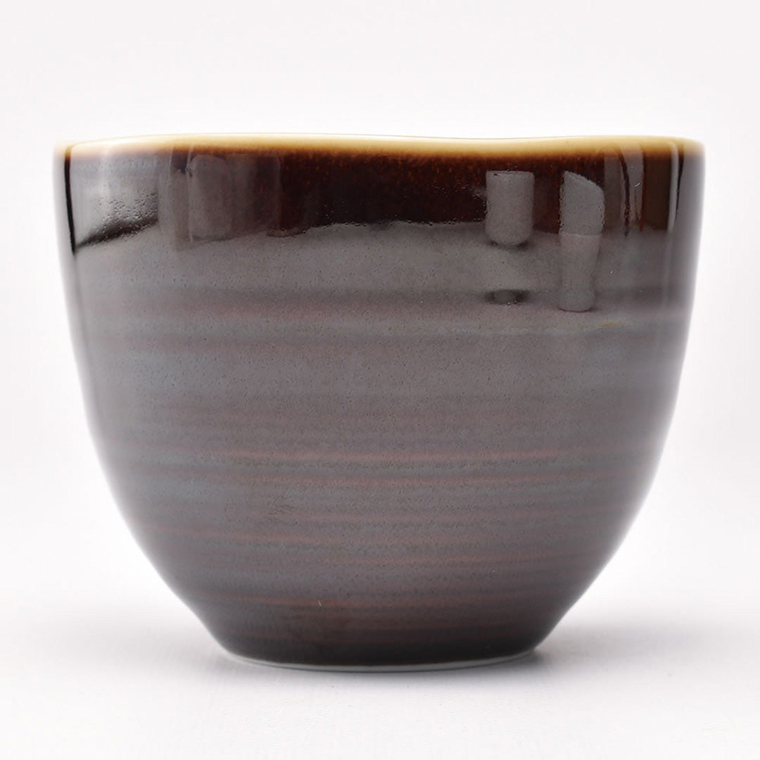 湯呑(櫛目・アメ釉)