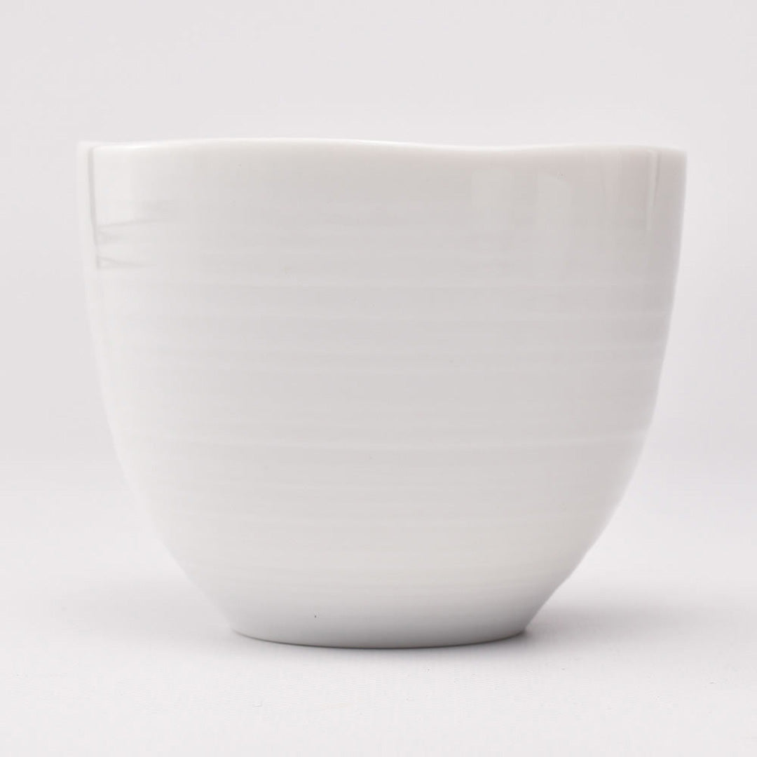 美濃焼・瑞浪焼｜湯呑 櫛目・白｜茶器通販・天香茶行