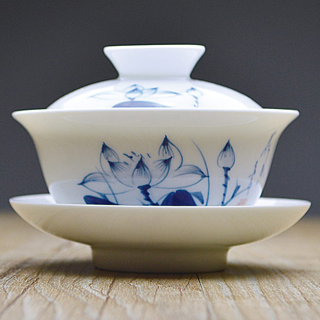 青花蓋碗(蓮生)