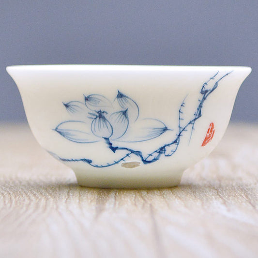 青花品茗杯(蓮)