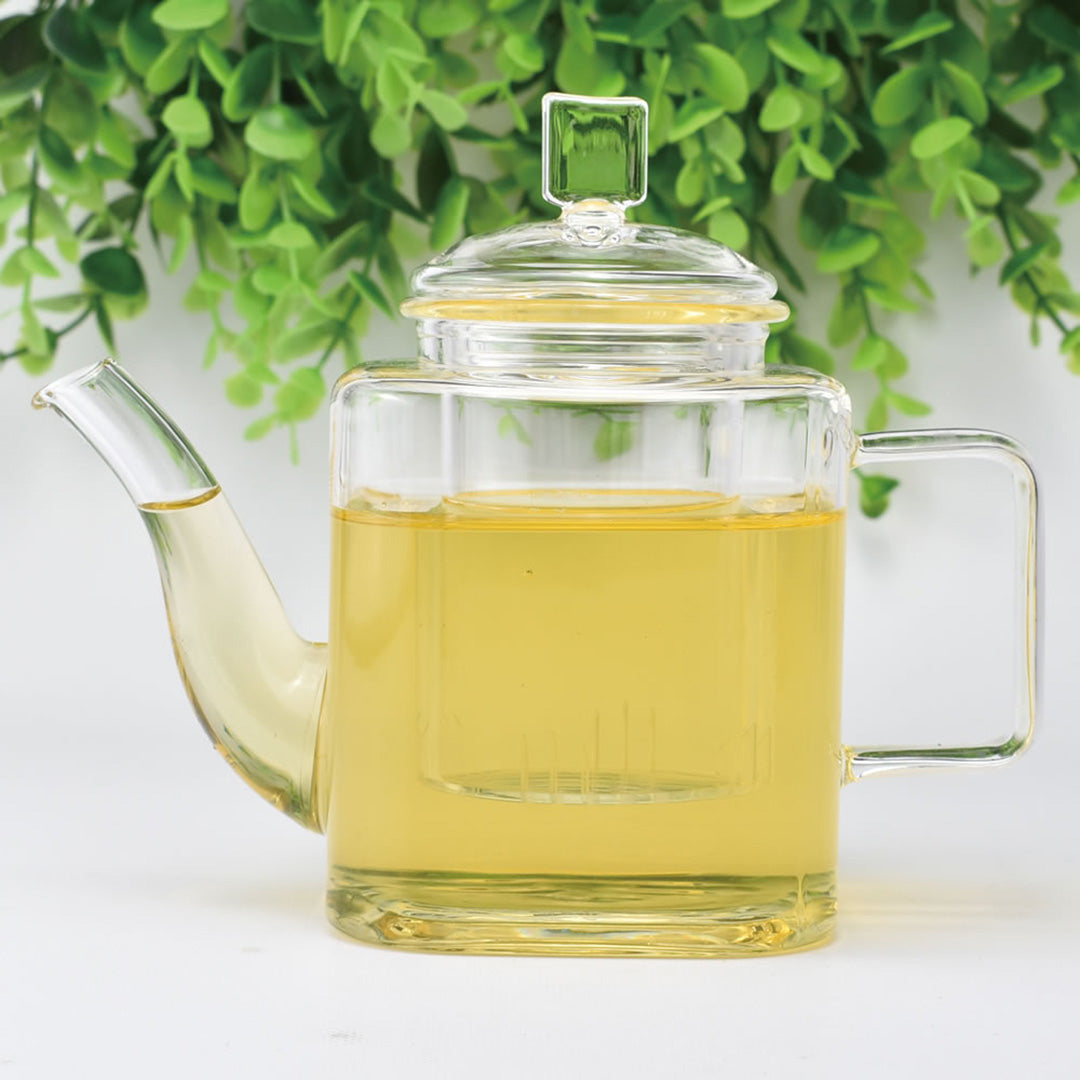 耐熱ガラスティーポット｜方形茶壺 紅茶にも｜天香茶行