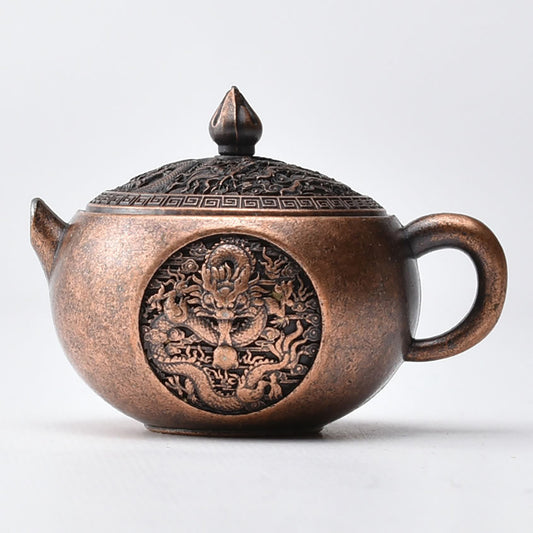 茶壺香炉(赤銅)