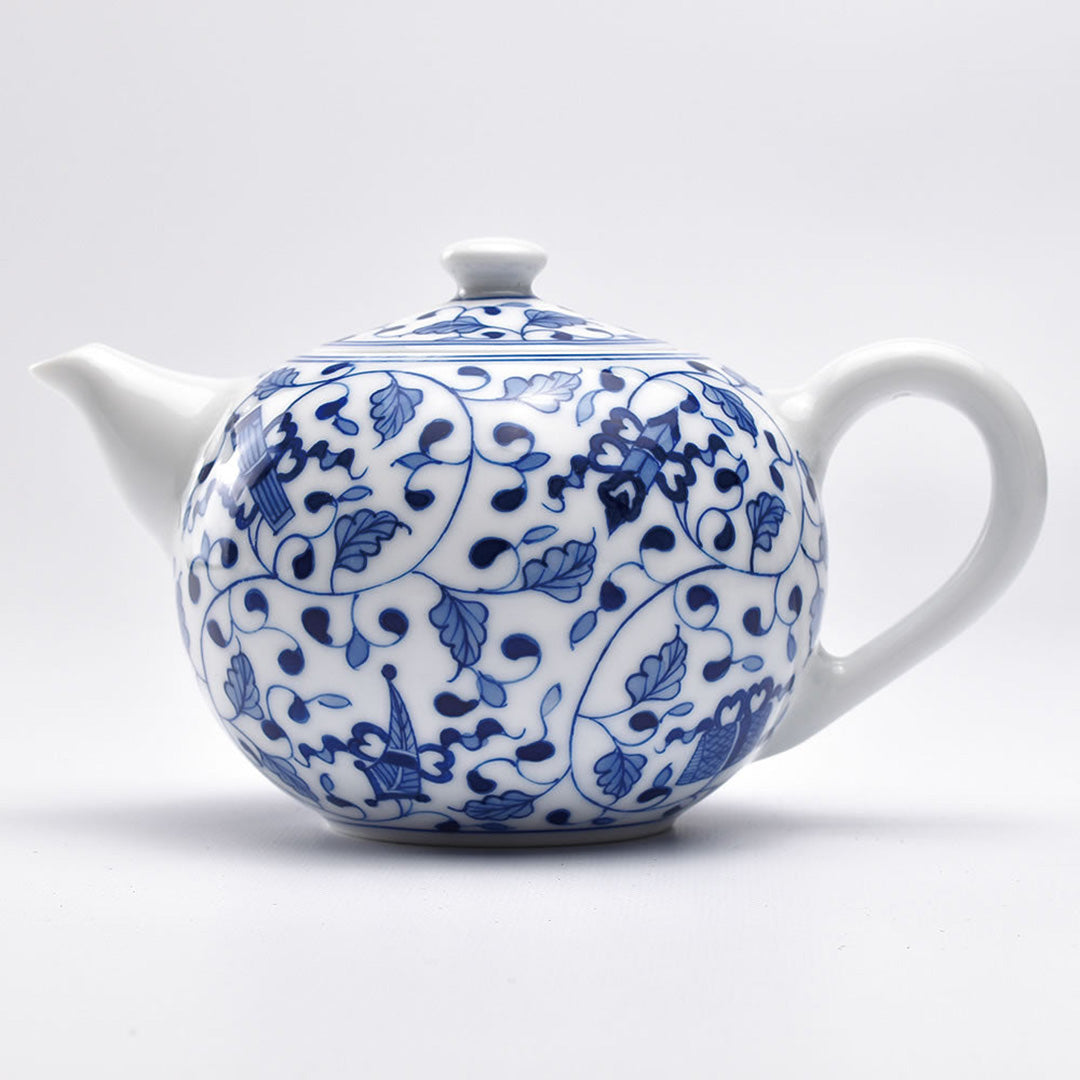 景徳鎮青花茶壺・纏枝蓮茶壺