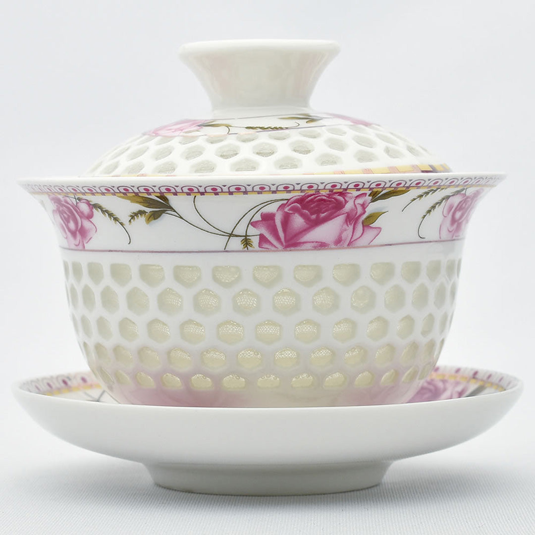 玲瓏蓋碗(バラ・小)