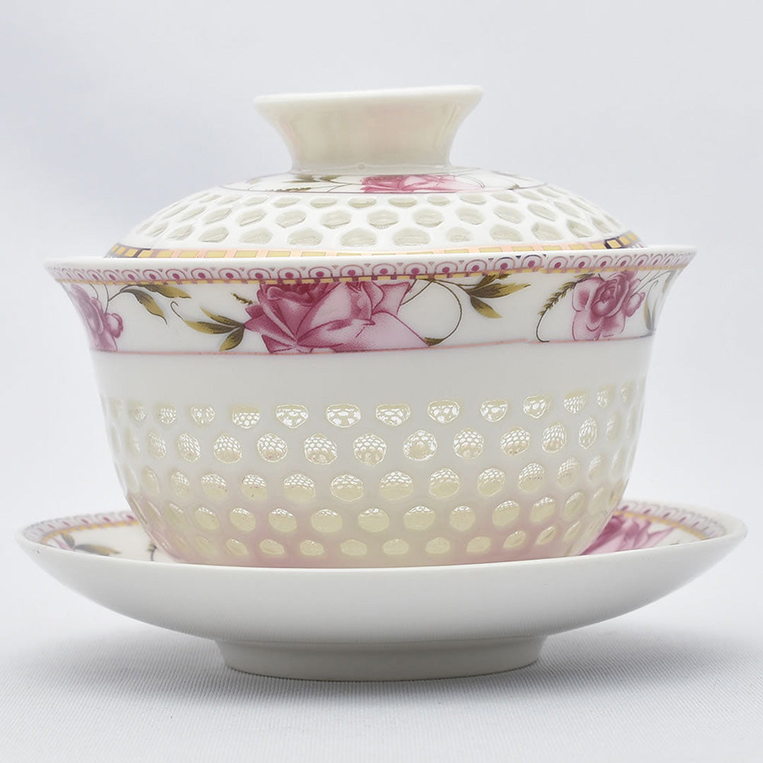 玲瓏蓋碗(バラ・大)