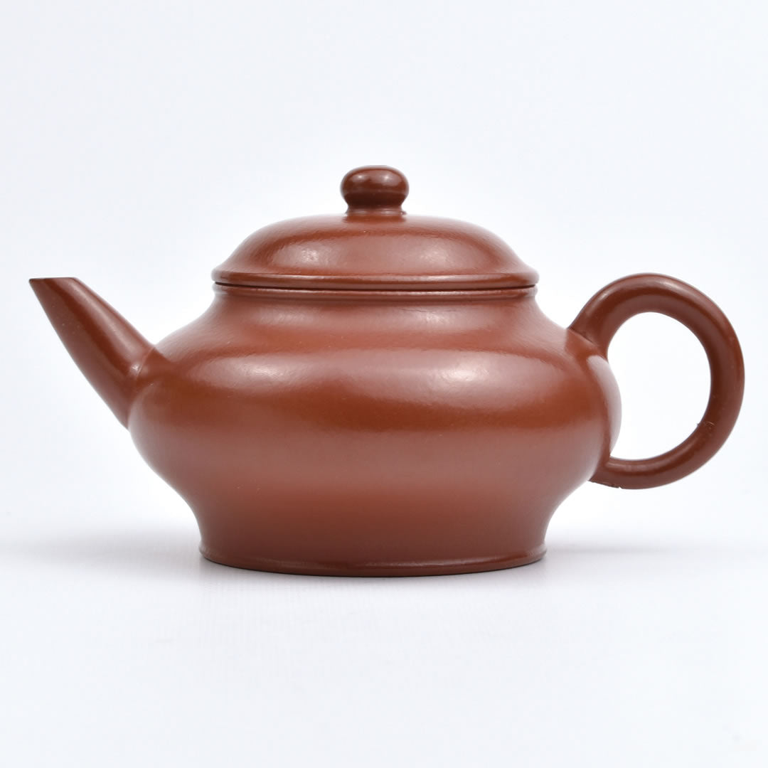 中国古美術品　急須　紫砂茶器 「李昌鴻」在銘 中国急須 宜興紫砂壺 小水扁（唐秀萍・光赤）｜中国茶器の専門店