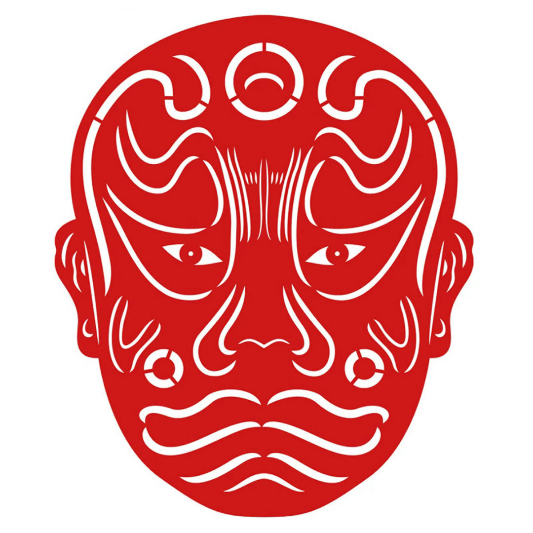 剪紙 青面虎