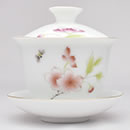描金蓋碗(蝶恋花)【キズなど】