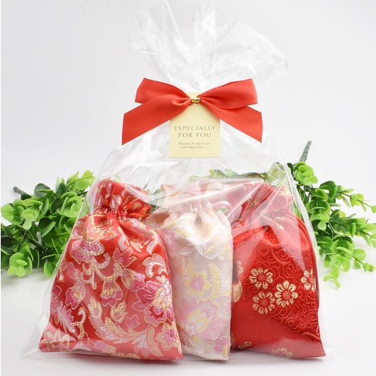 花の工芸茶3種×3個・錦袋付