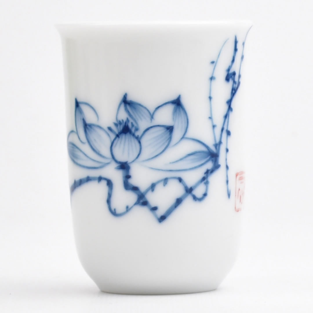 青花聞香杯（蓮）